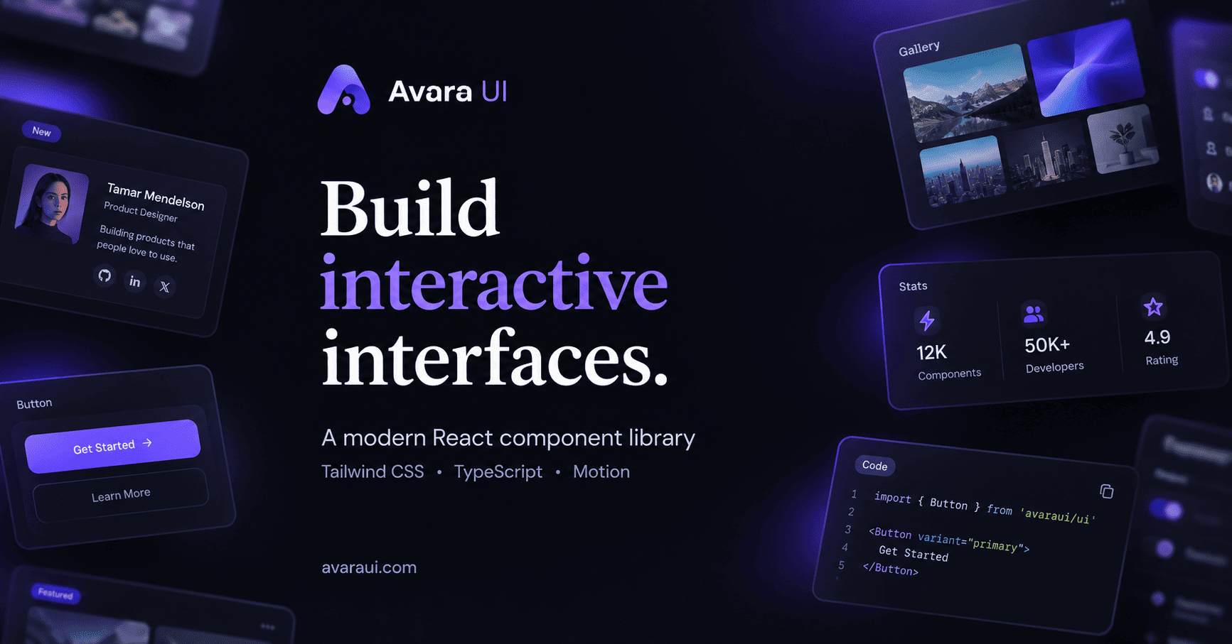 Avara UI — Worth exploring if you're building with React and shadcn/ui